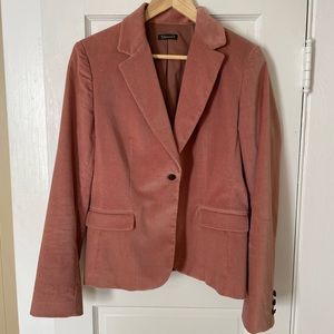 Tahari Single Button Velour Blazer